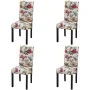 Sillas de comedor 4 unidades tela multicolor de , Sillas de comedor - Ref: Foro24-242399, Precio: 303,83 €, Descuento: %
