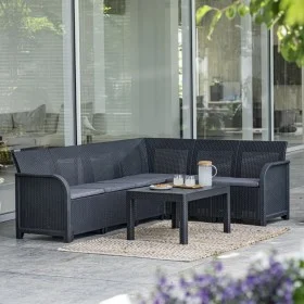 Keter Elemento garden corner sofa Rosalie graphite by , Outdoor sofas - Ref: Foro24-441301, Price: 267,99 €, Discount: %