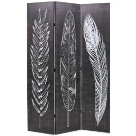Folding divider screen 120x170 cm black and white feathers by vidaXL, Room dividers - Ref: Foro24-245889, Price: 95,36 €, Dis...