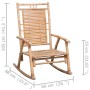 Silla mecedora con cojín bambú de , Sillas de jardín - Ref: Foro24-3063905, Precio: 143,66 €, Descuento: %