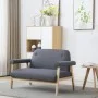 Sofá de 2 plazas tela gris oscura de , Sofás - Ref: Foro24-246646, Precio: 202,90 €, Descuento: %