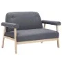 Sofá de 2 plazas tela gris oscura de , Sofás - Ref: Foro24-246646, Precio: 202,90 €, Descuento: %