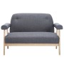 Sofá de 2 plazas tela gris oscura de , Sofás - Ref: Foro24-246646, Precio: 208,53 €, Descuento: %