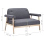 Sofá de 2 plazas tela gris oscura de , Sofás - Ref: Foro24-246646, Precio: 208,53 €, Descuento: %