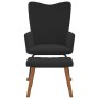 Silla mecedora con reposapiés terciopelo negro de , Mecedoras - Ref: Foro24-327760, Precio: 132,13 €, Descuento: %