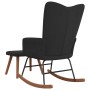 Silla mecedora con reposapiés terciopelo negro de , Mecedoras - Ref: Foro24-327760, Precio: 132,13 €, Descuento: %