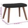 Silla mecedora con reposapiés terciopelo negro de , Mecedoras - Ref: Foro24-327760, Precio: 132,13 €, Descuento: %
