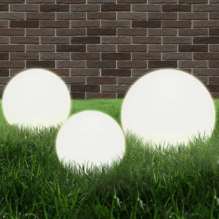 LED ball lamp set 3 spherical pcs 20/30/40 cm PMMA by vidaXL, Outdoor lighting - Ref: Foro24-50659, Price: 109,09 €, Discount: %