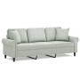 Sofá de 3 plazas con cojines terciopelo gris claro 180 cm de , Sofás - Ref: Foro24-3200955, Precio: 298,22 €, Descuento: %