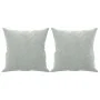 Sofá de 3 plazas con cojines terciopelo gris claro 180 cm de , Sofás - Ref: Foro24-3200955, Precio: 288,28 €, Descuento: %