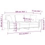 Sofá de 3 plazas con cojines terciopelo gris claro 180 cm de , Sofás - Ref: Foro24-3200955, Precio: 298,22 €, Descuento: %