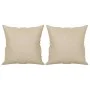 Sofá de 3 plazas con cojines tela microfibra color crema 180 cm de , Sofás - Ref: Foro24-3200981, Precio: 354,35 €, Descuento: %