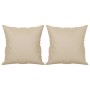 Sofá de 3 plazas con cojines tela microfibra color crema 180 cm de , Sofás - Ref: Foro24-3200981, Precio: 360,75 €, Descuento: %
