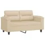 Sofá de 2 plazas con cojines tela microfibra color crema 120 cm de , Sofás - Ref: Foro24-3200969, Precio: 238,84 €, Descuento: %