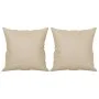 Sofá de 2 plazas con cojines tela microfibra color crema 120 cm de , Sofás - Ref: Foro24-3200969, Precio: 238,84 €, Descuento: %