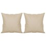Sofá de 2 plazas con cojines tela microfibra color crema 120 cm de , Sofás - Ref: Foro24-3200969, Precio: 242,42 €, Descuento: %
