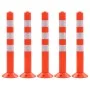 Bolardos de control de tráfico plástico 75 cm 5 unidades de vidaXL, Señales de estacionamiento y vados - Ref: Foro24-142829, ...