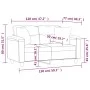 2-seater sofa with cream microfiber fabric cushions 120 cm by , Sofas - Ref: Foro24-3200969, Price: 238,84 €, Discount: %