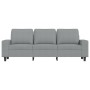 Sofá de 3 plazas con taburete de tela gris claro 180 cm de , Sofás - Ref: Foro24-3201151, Precio: 331,27 €, Descuento: %