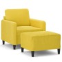 Sillón con taburete terciopelo amarillo 60 cm de , Sofás - Ref: Foro24-3201170, Precio: 199,84 €, Descuento: %