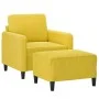 Sillón con taburete terciopelo amarillo 60 cm de , Sofás - Ref: Foro24-3201170, Precio: 196,64 €, Descuento: %