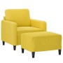 Sillón con taburete terciopelo amarillo 60 cm de , Sofás - Ref: Foro24-3201170, Precio: 199,84 €, Descuento: %