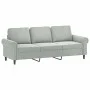 Sofá de 3 plazas con taburete de terciopelo gris claro 180 cm de , Sofás - Ref: Foro24-3201215, Precio: 330,33 €, Descuento: %