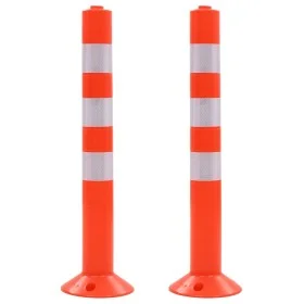 Bolardos de control de tráfico plástico 75 cm 2 unidades de vidaXL, Señales de estacionamiento y vados - Ref: Foro24-142828, ...
