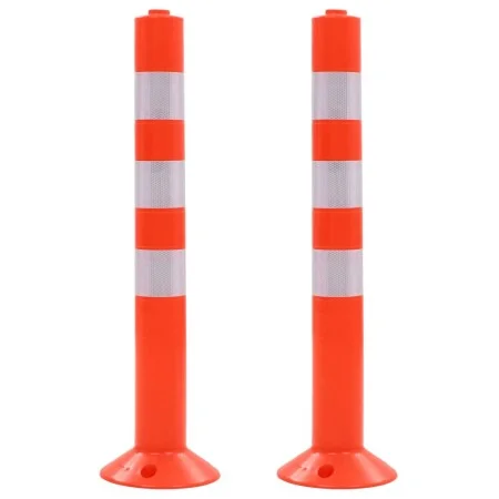 Bolardos de control de tráfico plástico 75 cm 2 unidades de vidaXL, Señales de estacionamiento y vados - Ref: Foro24-142828, ...