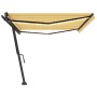Toldo retráctil manual con luz LED amarillo y blanco 500x350 cm de , Toldos - Ref: Foro24-3069863, Precio: 611,63 €, Descuent...