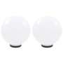 Juego de lámparas de bola LED 2 piezas esféricas 30 cm PMMA de vidaXL, Iluminación de exterior - Ref: Foro24-50656, Precio: 5...