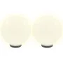 Juego de lámparas de bola LED 2 piezas esféricas 30 cm PMMA de vidaXL, Iluminación de exterior - Ref: Foro24-50656, Precio: 6...