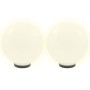 Juego de lámparas de bola LED 2 piezas esféricas 30 cm PMMA de vidaXL, Iluminación de exterior - Ref: Foro24-50656, Precio: 5...