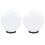 Juego de lámparas de bola LED 2 piezas esféricas 25 cm PMMA de vidaXL, Iluminación de exterior - Ref: Foro24-50655, Precio: 5...