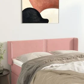Rosa Samtkopfteil 147x16x78/88 cm von , Kopf- und Fußteile - Ref: Foro24-3118681, Preis: 68,69 €, Rabatt: %