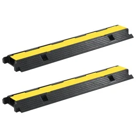 Rampas protectoras de cables 2 uds 1 canal goma 100 cm de vidaXL, Señales de carretera y tráfico - Ref: Foro24-142833, Precio...