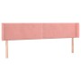 Cabecero con LED de terciopelo rosa 163x16x78/88 cm de , Cabeceros y pies de cama - Ref: Foro24-3123155, Precio: 72,82 €, Des...