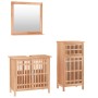 Conjunto de muebles de baño 3 piezas madera maciza de nogal de , Muebles de baño - Ref: Foro24-3185784, Precio: 215,33 €, Des...
