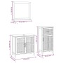 Conjunto de muebles de baño 3 piezas madera maciza de nogal de , Muebles de baño - Ref: Foro24-3185784, Precio: 215,33 €, Des...
