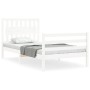 Estructura de cama con cabecero madera maciza blanco 100x200 cm de , Camas y somieres - Ref: Foro24-3194302, Precio: 122,49 €...