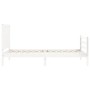 Estructura de cama con cabecero madera maciza blanco 100x200 cm de , Camas y somieres - Ref: Foro24-3194302, Precio: 122,49 €...