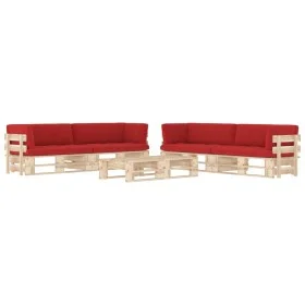 Muebles de palets 6 pzas y cojines madera pino impregnada de , Conjuntos de jardín - Ref: Foro24-3067039, Precio: 579,13 €, D...