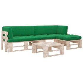 Muebles de palets 4 pzas y cojines madera pino impregnada de , Conjuntos de jardín - Ref: Foro24-3066822, Precio: 309,65 €, D...