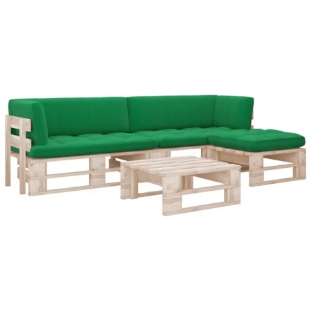 Muebles de palets 4 pzas y cojines madera pino impregnada de , Conjuntos de jardín - Ref: Foro24-3066822, Precio: 309,65 €, D...