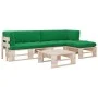 Muebles de palets 4 pzas y cojines madera pino impregnada de , Conjuntos de jardín - Ref: Foro24-3066822, Precio: 309,65 €, D...