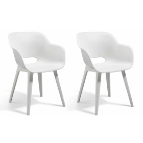 Keter Sillas de jardín Akola 2 unidades blanco de , Sillas de jardín - Ref: Foro24-422806, Precio: 116,26 €, Descuento: %