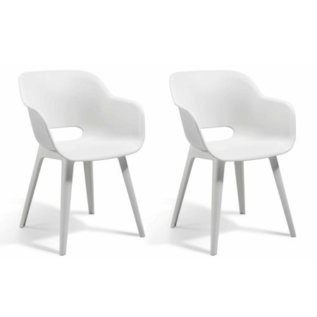 Keter Sillas de jardín Akola 2 unidades blanco de , Sillas de jardín - Ref: Foro24-422806, Precio: 116,26 €, Descuento: %
