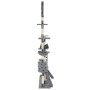 Rascador para gatos con poste de sisal 230-250 cm huellas gris de vidaXL, Mobiliario para gatos - Ref: Foro24-170618, Precio:...