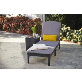 Keter Lounger with cushion Jaipur graphite by , Loungers - Ref: Foro24-432693, Price: 121,61 €, Discount: %