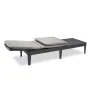 Keter Lounger with cushion Jaipur graphite by , Loungers - Ref: Foro24-432693, Price: 121,61 €, Discount: %
